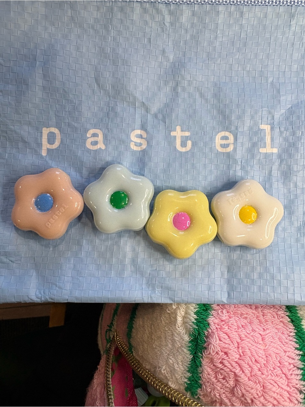 CJ hendry pastel flower beads